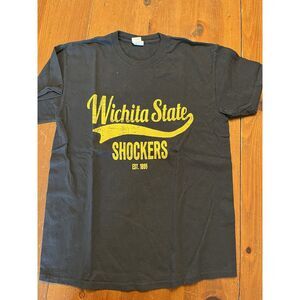 Wichita State Shockers Black Cotton Tee Shirt Size Medium